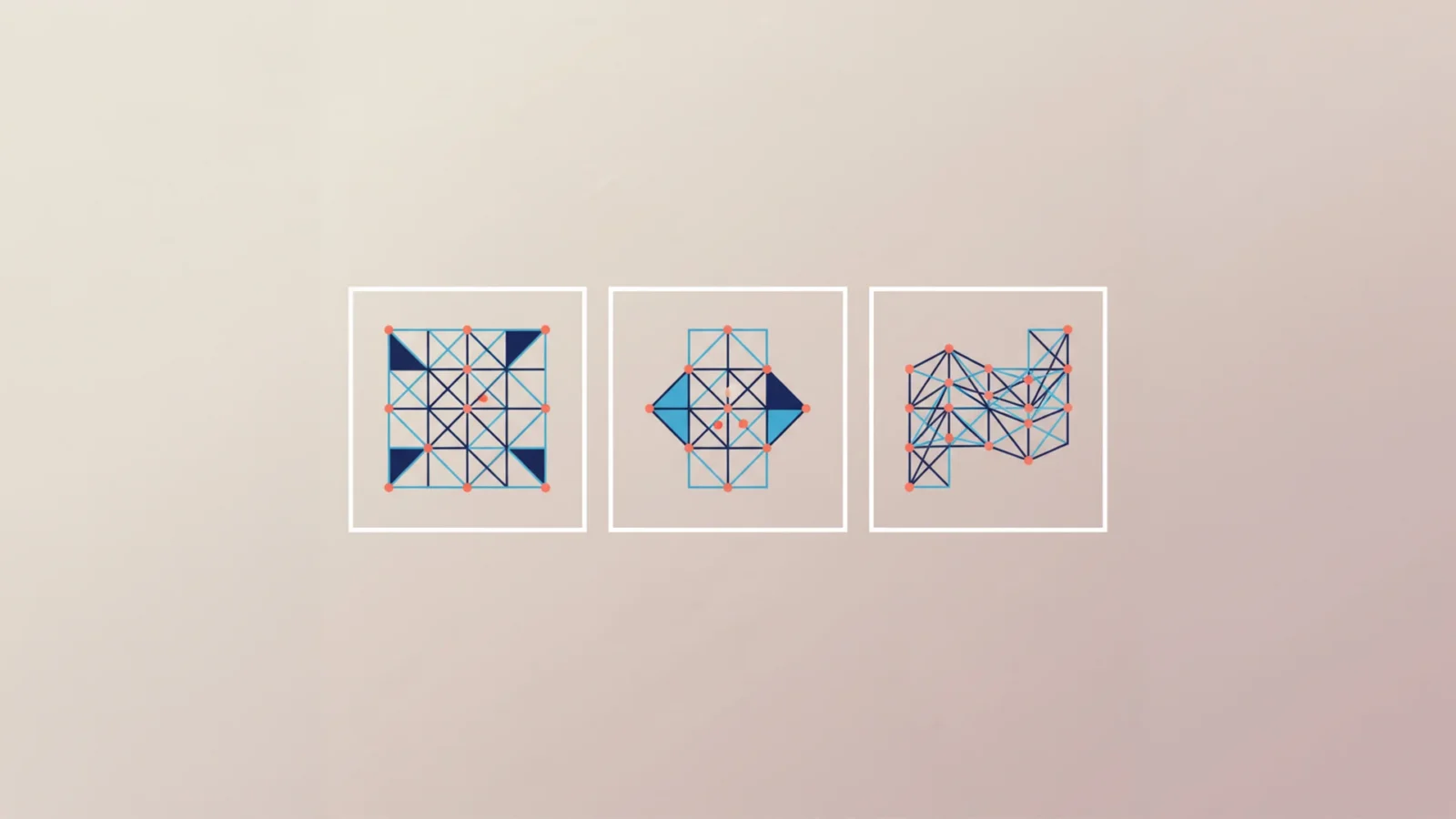 Geometric patterns showing technological adaptation